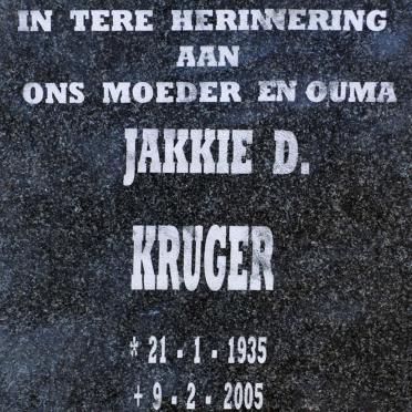 KRUGER Jakkie D. 1935-2005