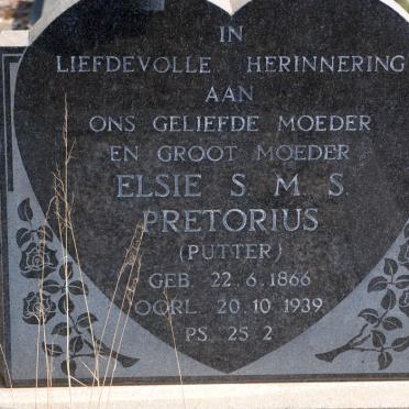 PRETORIUS Elsie S.M.S. nee PUTTER 1866-1939