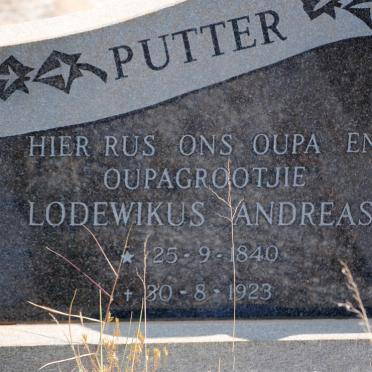 PUTTER Lodewikus Andreas 1840-1923