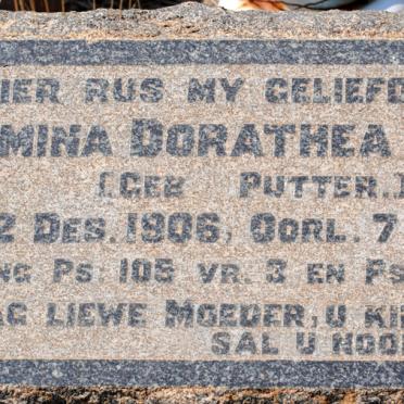 BOOYSEN Jacomina Dorathea nee PUTTER 1906-1941