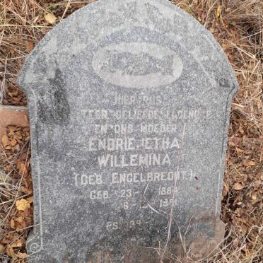 DEVENTER Endriejetha Willemina van, nee ENGELBRECHT 1884-19??