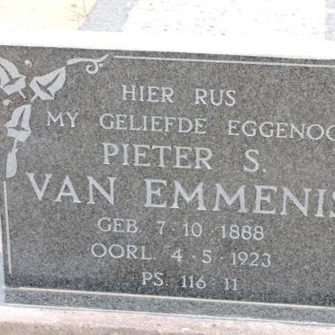 EMMENIS Pieter S., van 1888-1923