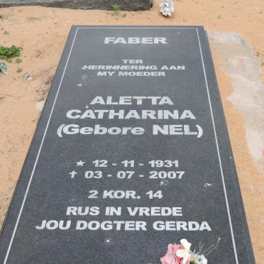 FABER Aletta Catharina nee NEL 1931-2007