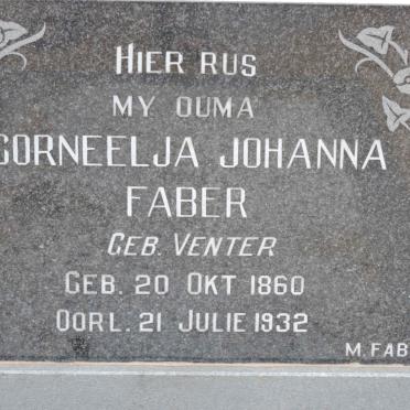 FABER Corneelja Johanna nee VENTER 1860-1932