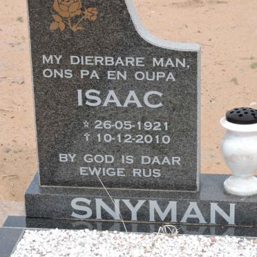 SNYMAN Isaac 1921-2010