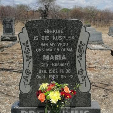 PRETORIUS Maria nee BOSHOFF 1927-1983