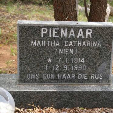 PIENAAR Martha Catharina 1914-1990