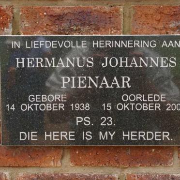 PIENAAR Hermanus Johannes 1938-2009