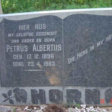 HORN Petrus Albertus 1896-1963