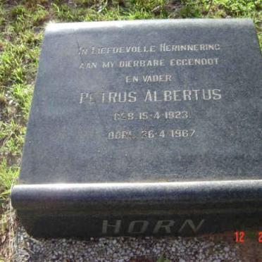 HORN Petrus Albertus 1923-1967
