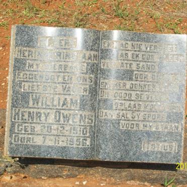 OWENS William Henry 1910-1956