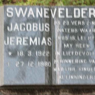 SWANEVELDER Jacobus Heremias 1922-1980