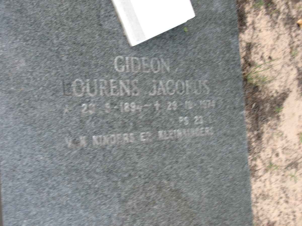 ? Gideon Lourens Jacobus 1894-1974