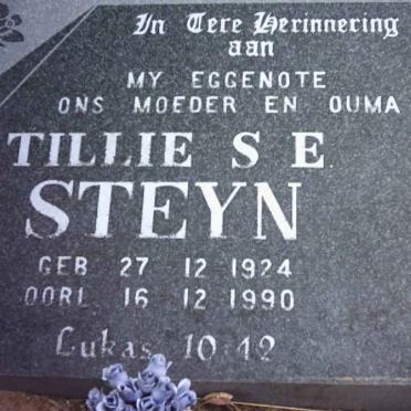 STEYN Tillie S.E. 1924-1990
