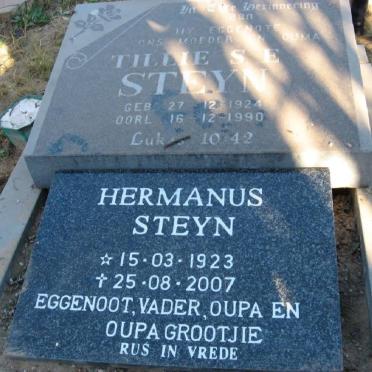 STEYN Hermanus 1923-2007 en Tillie S.E. JONKER 1924-1990