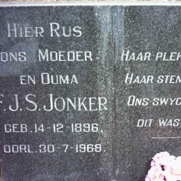 JONKER F.S.J. 1896-1968