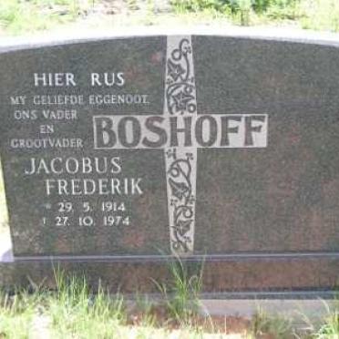 BOSHOFF Jacobus Frederik  1914-1974