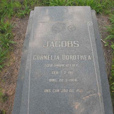 JACOBS Cornelia Dorothea nee SWANEVELDER 1911-1968