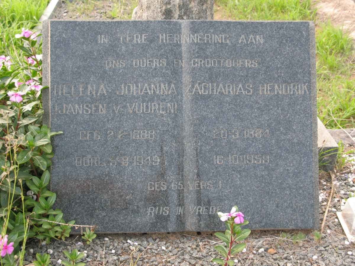 SWANEVELDER Zacharias Hendrik 1884-1959 &amp; Helena Johanna JANSEN V. VUUREN 1888-1949