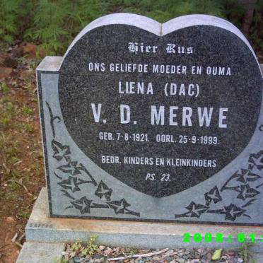 MERWE D.A.C., van der 1921-1999