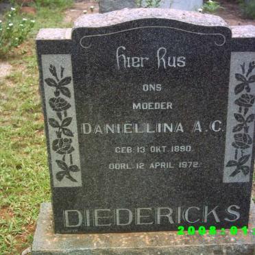 DIEDERICKS  Daniëllina A.C. 1890-1972