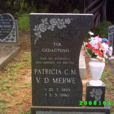 MERWE Patricia C.M., van der 1953-1980