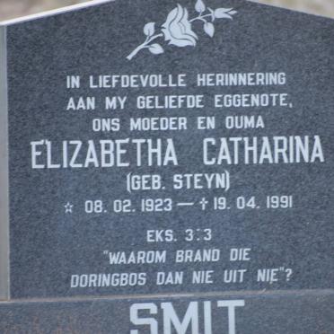 SMIT Elizabeth Catharina nee STEYN 1923-1991