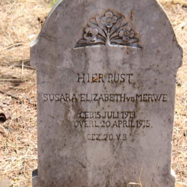 MERWE Susara Elizabeth, v.d. 1913-1915
