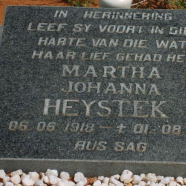 HEYSTEK Martha Johanna 1918-1986