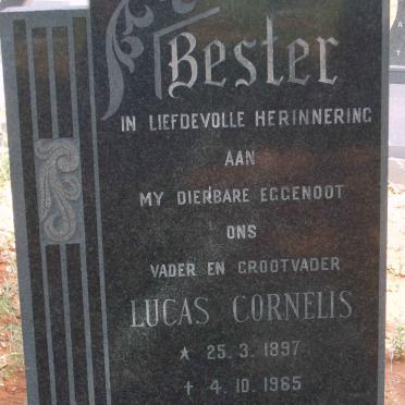 BESTER Lucas Cornelis 1897-1965