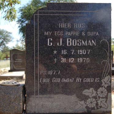 BOSMAN C.J. 1907-1970