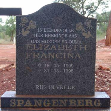 SPANGENBERG Elizabeth Francina 1909-1998