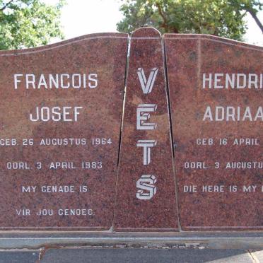 VETS Francois Josef 1964-1983 ::  VETS Hendrik Adriaan 1961-1982