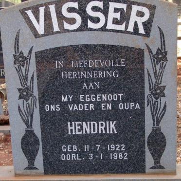 VISSER Hendrik 1922-1982