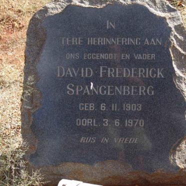 SPANGENBERG David Frederick 1903-1970