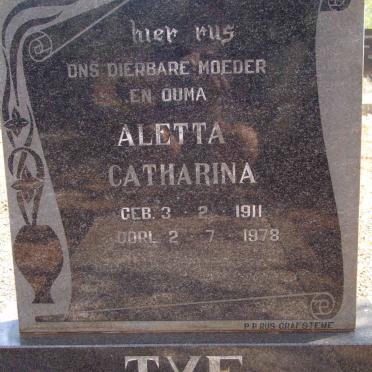 TYE Aletta Catharina 1911-1978