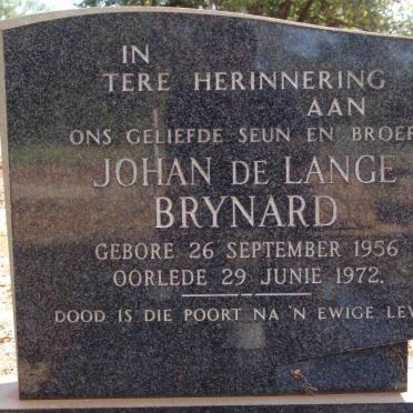 BRYNARD Johan De Lange 1956-1972