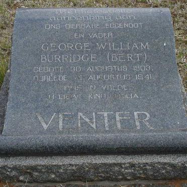 VENTER George William Burridge 1903-1941