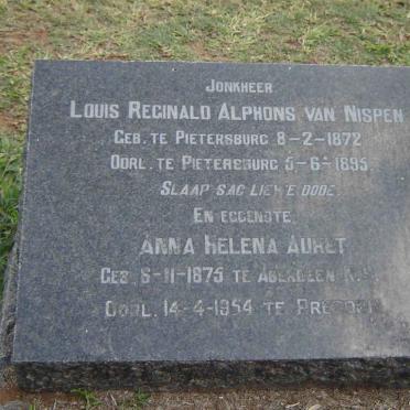 NISPEN Louis Reginald Alpons, van 1872-1895 &amp; Anna Helena AURET 1875-1954