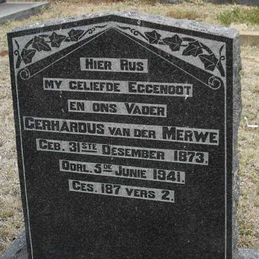 MERWE Gerhardus, van der 1873-1941