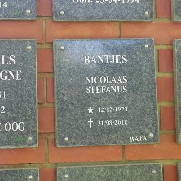 BANTJES Nicolaas Stefanus 1971-2010