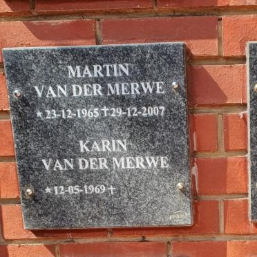 MERWE Martin, van der 1965-2007 &amp; Karin 1969-