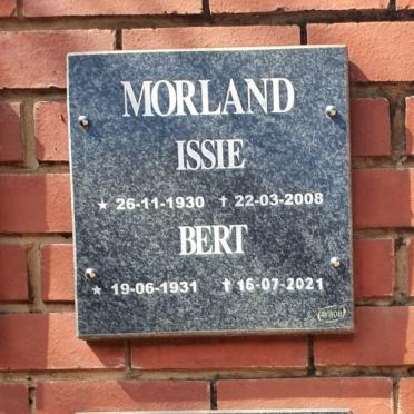 MORLAND Bert 1931-2021 &amp; Issie 1930-2008