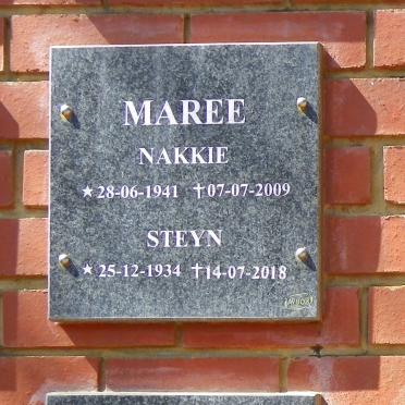 MAREE Steyn 1934-2018 &amp; Nakkie 1941-2009