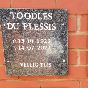 PLESSIS Toodles, du 1929-2022