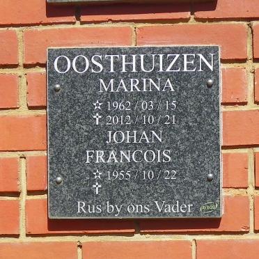 OOSTHUIZEN Johan Francois 1955- &amp; Marina 1962-2012