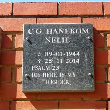 HANEKOM C.G. 1944-2014