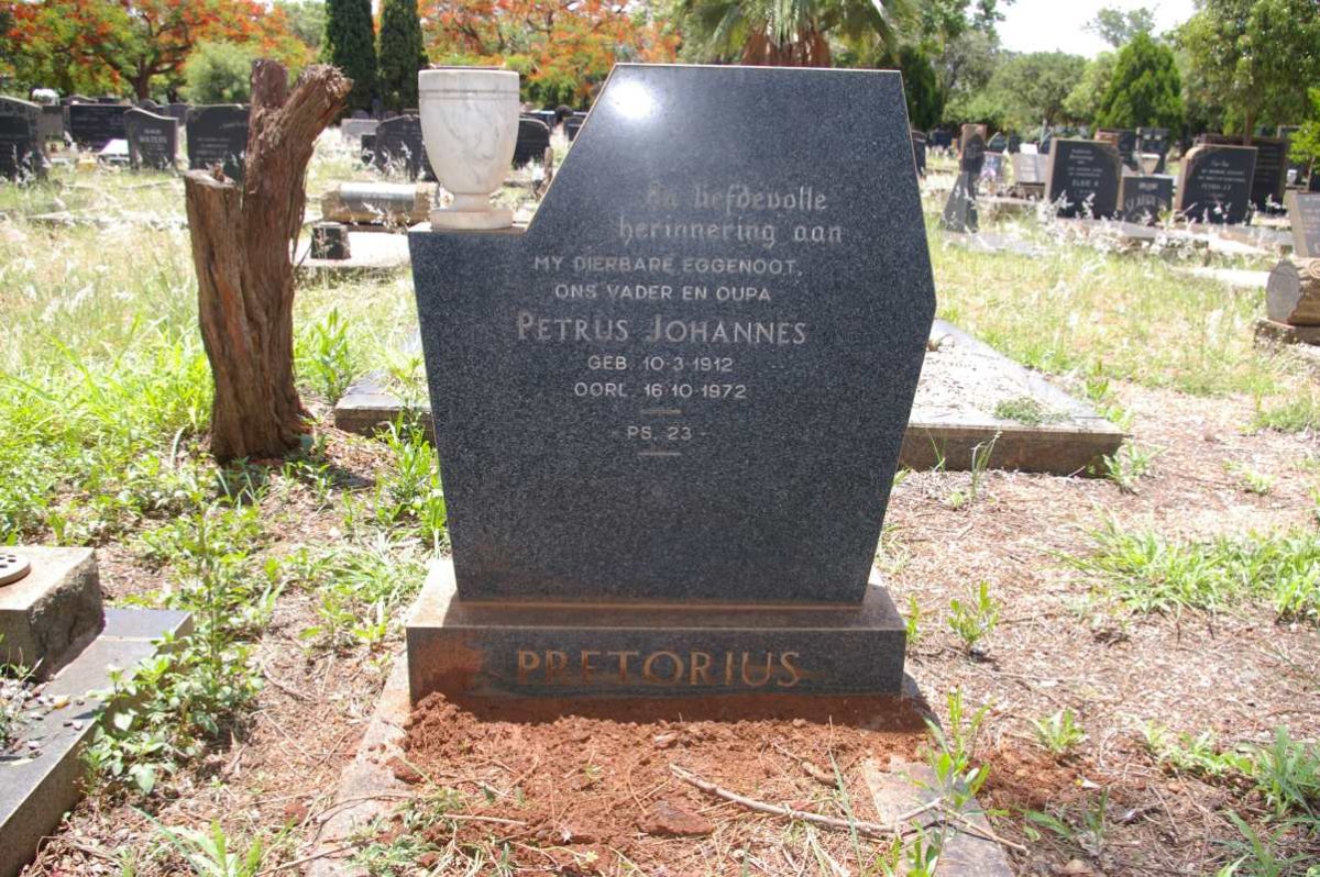 PRETORIUS Petrus Johannes 1912-1972