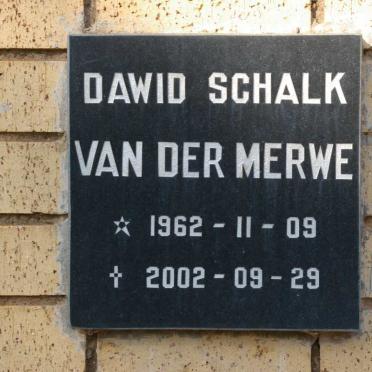 MERWE Dawid Schalk, van der 1962-2002