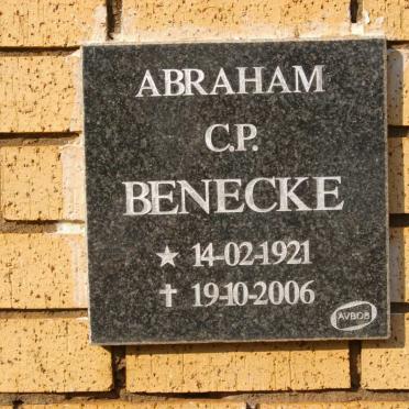 BENECKE Abraham C.P. 1921-2006